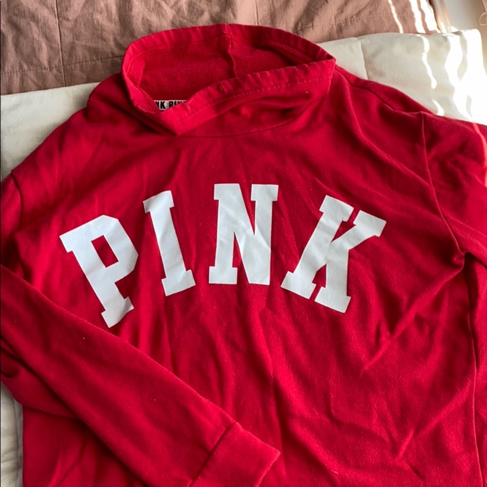 VS PINK turtle neck cropped sweatshirt